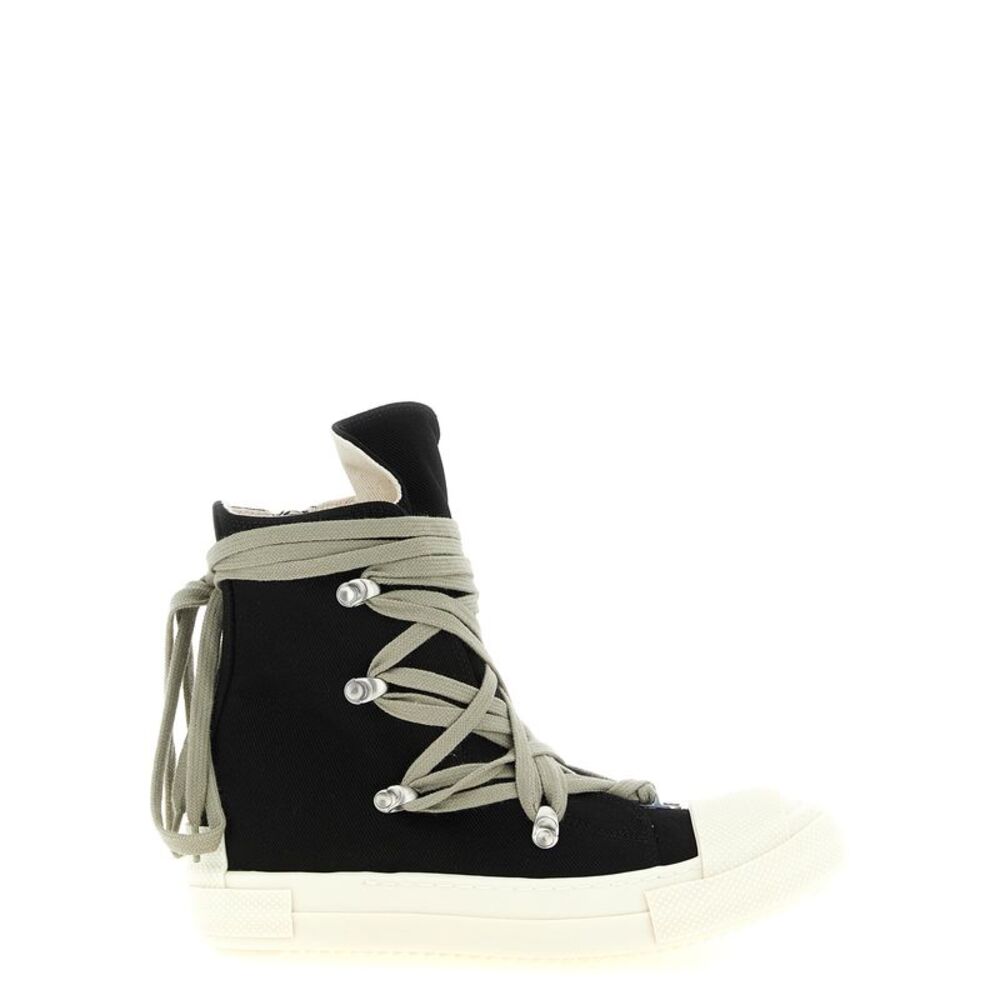 DRKSHDW Black Cotton High Top Women's Sneakers